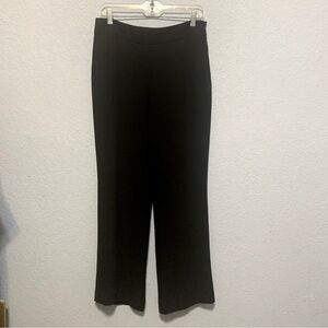 Giorgio Armani Silk Black Side Zip Straight Leg Dress Trousers Pants Size 40